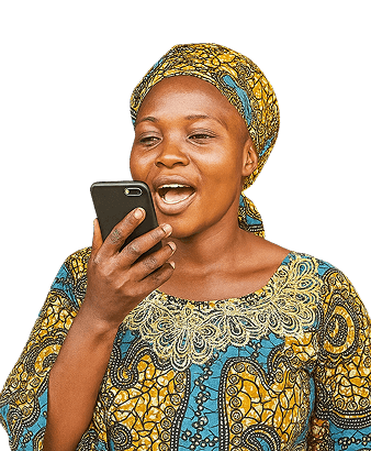 Woman using voice banking
